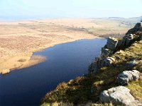 April14CrLough  High on the whinsill a view down on Crag Lough while photographing a length of Hadrian's Wall.